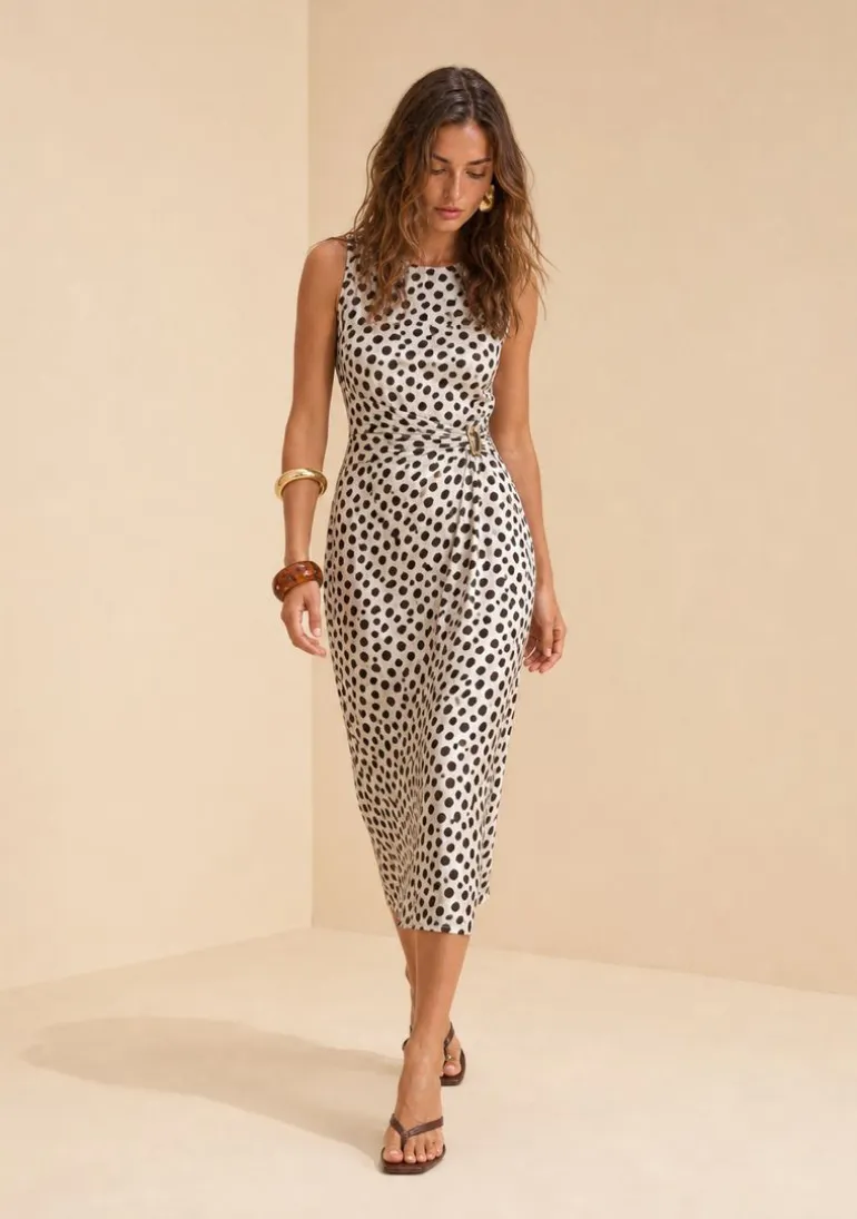 Vestido Midi Flora Preto