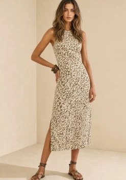 Vestido Midi Instinto Bege