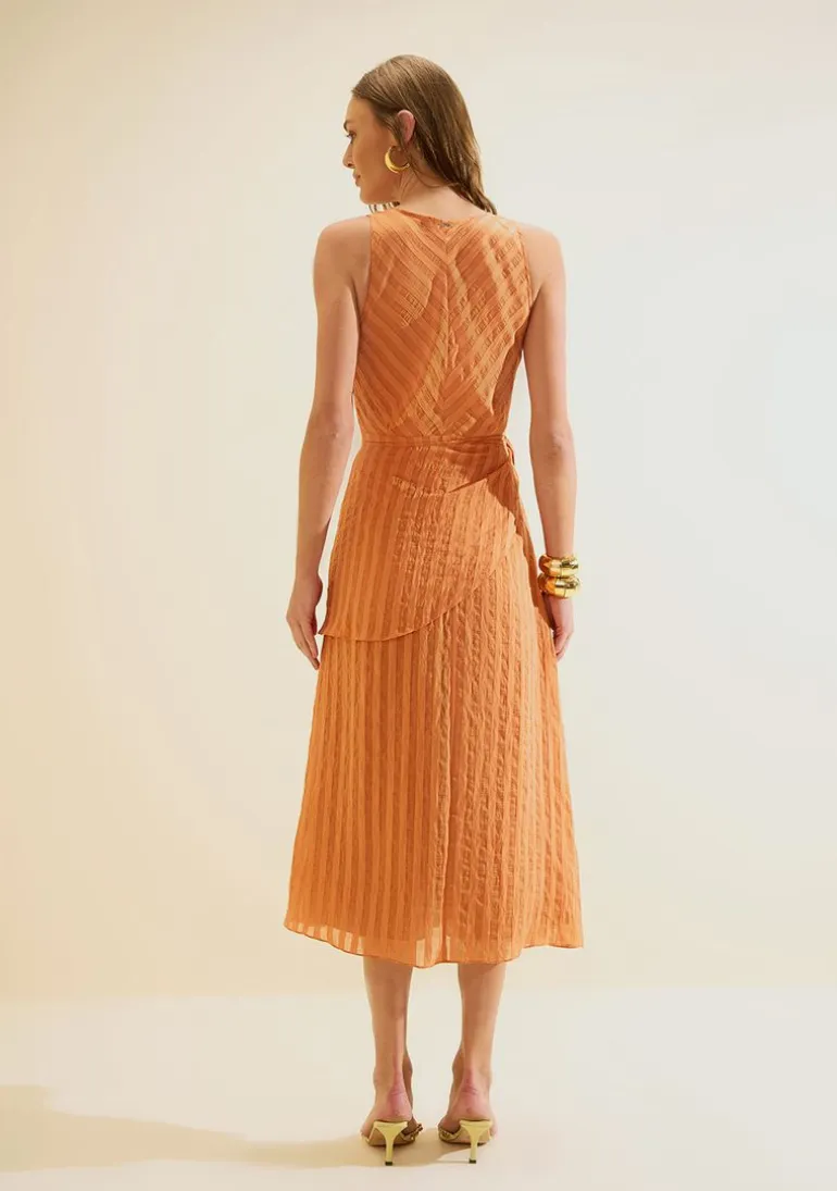 Vestido Midi Lumina Laranja