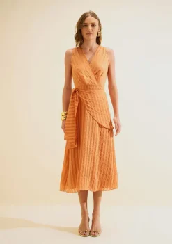 Vestido Midi Lumina Laranja