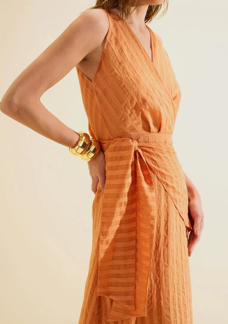 Vestido Midi Lumina Laranja