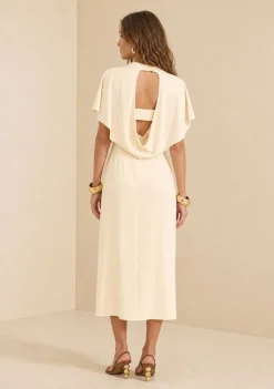 Vestido Midi Moka Bege