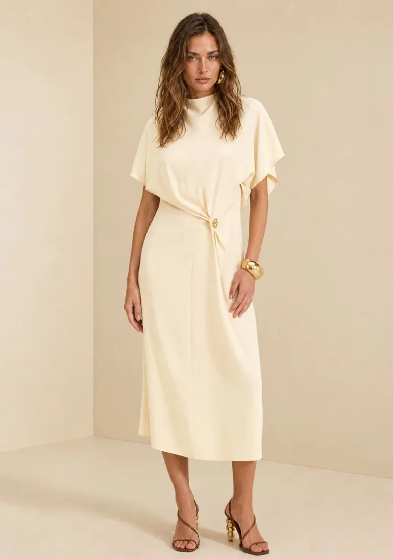 Vestido Midi Moka Bege