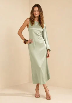 Vestido Midi Umbra Verde