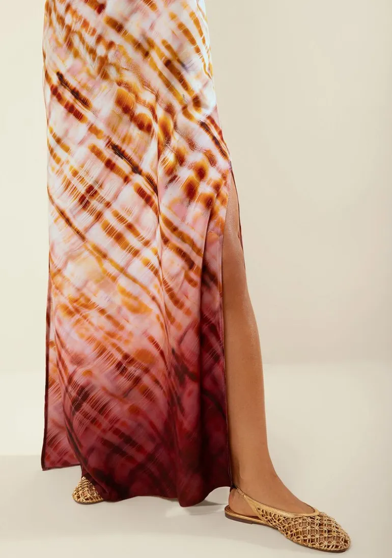 Vestido Morena Rosa Ajustado Decote Costas Sem Manga Longo Rosa