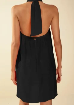 Vestido Morena Rosa Solto Cava Francesa Com Alça Curto Preto