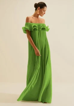 Vestido Ombro a Ombro Alba Verde
