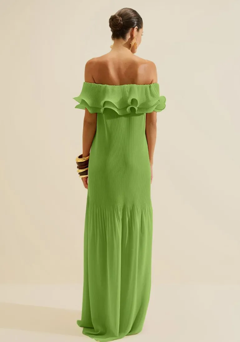Vestido Ombro a Ombro Alba Verde