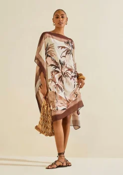 Vestido Solto Instinto Marrom/rosa
