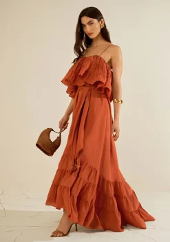 Vestido Solto Jaspe Marrom